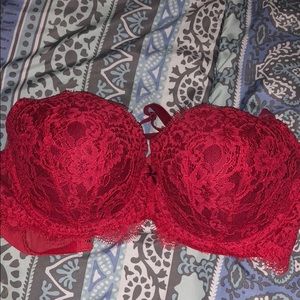 Red, lace, lightly-lined, Dream Angels bra
